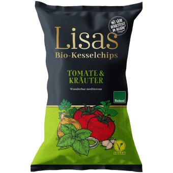 Lisa´s Bio|Aroma Snacks| Kessel Chips | Tomate| Kräuter 125g